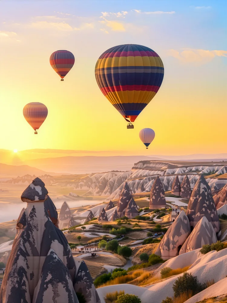 Kapadokya Balonları Kanvas Tablo