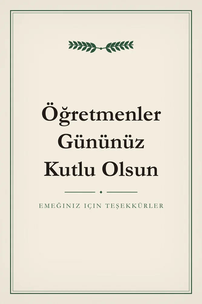 Öğretmenler Gününüz Kutlu Olsun Kanvas Tablo