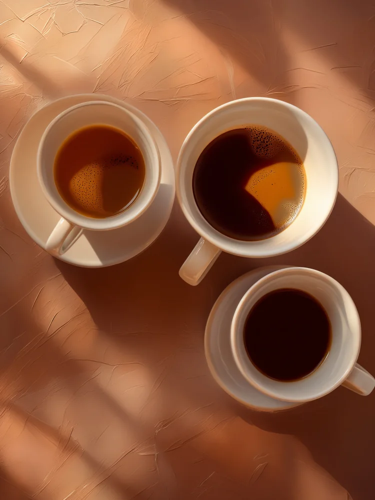 Üç Fincan Çay Kanvas Tablo