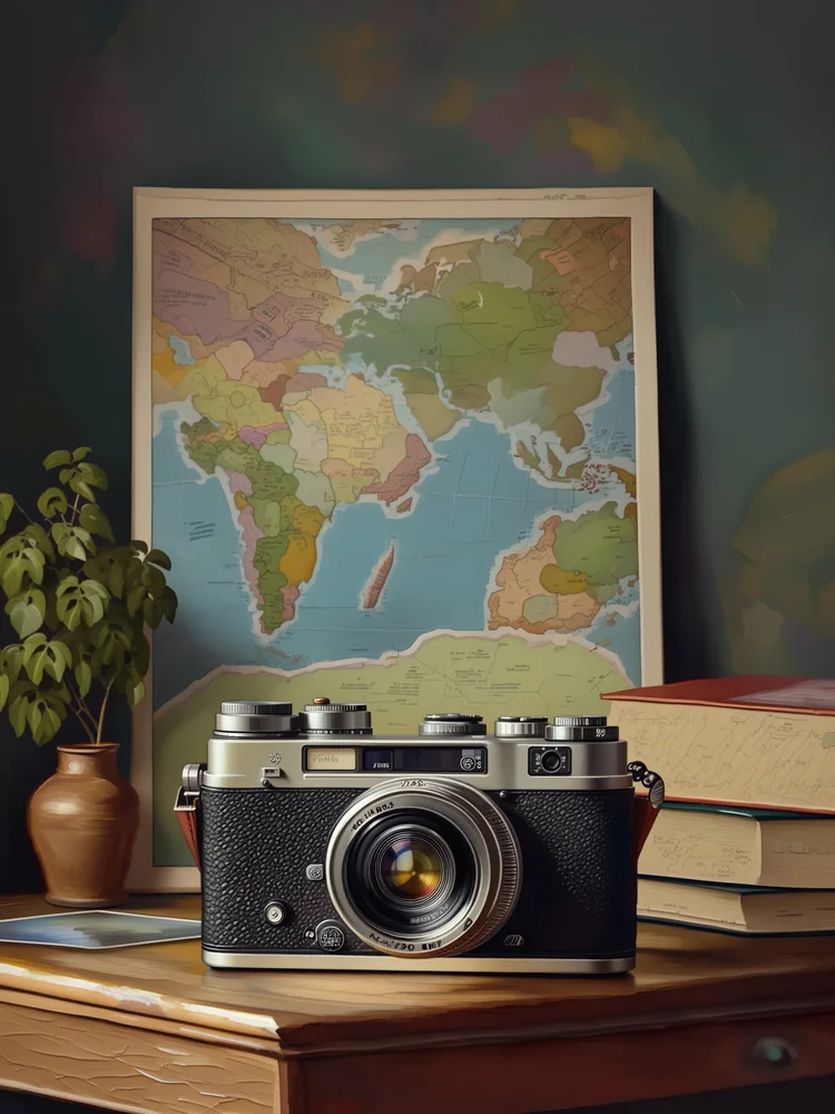 Fotoğraf Makinesi Kanvas Tablo