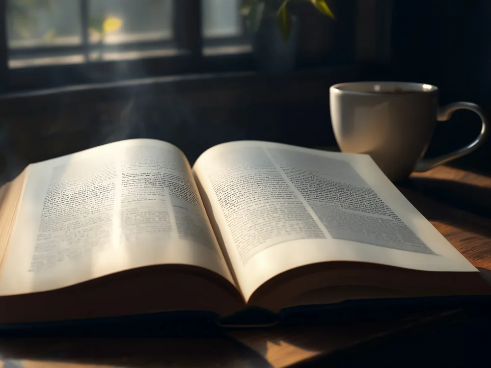 Kahve ve Kitap Kanvas Tablo
