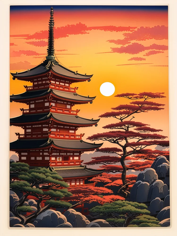 Pagoda Kanvas Tablo