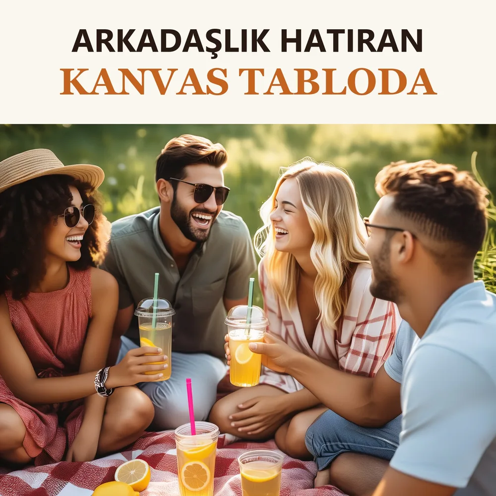 Kişiye Özel Arkadaşlık Fotoğrafı Kanvas Tablo
