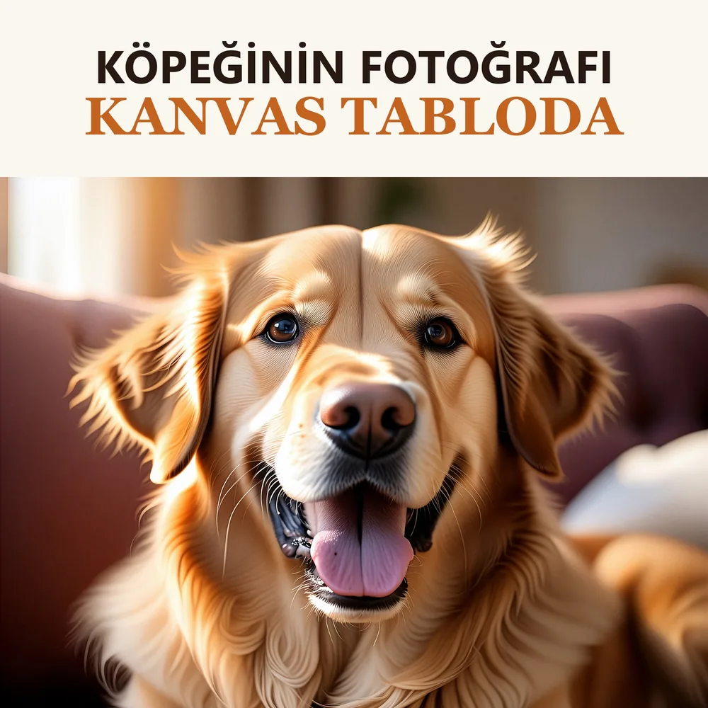 Kişiye Özel Köpek Fotoğrafı Kanvas Tablo