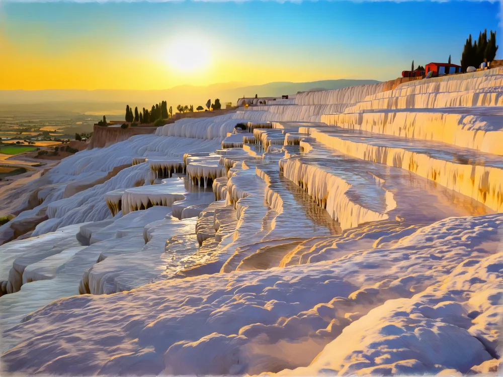 Pamukkale Travertenleri Kanvas Tablo