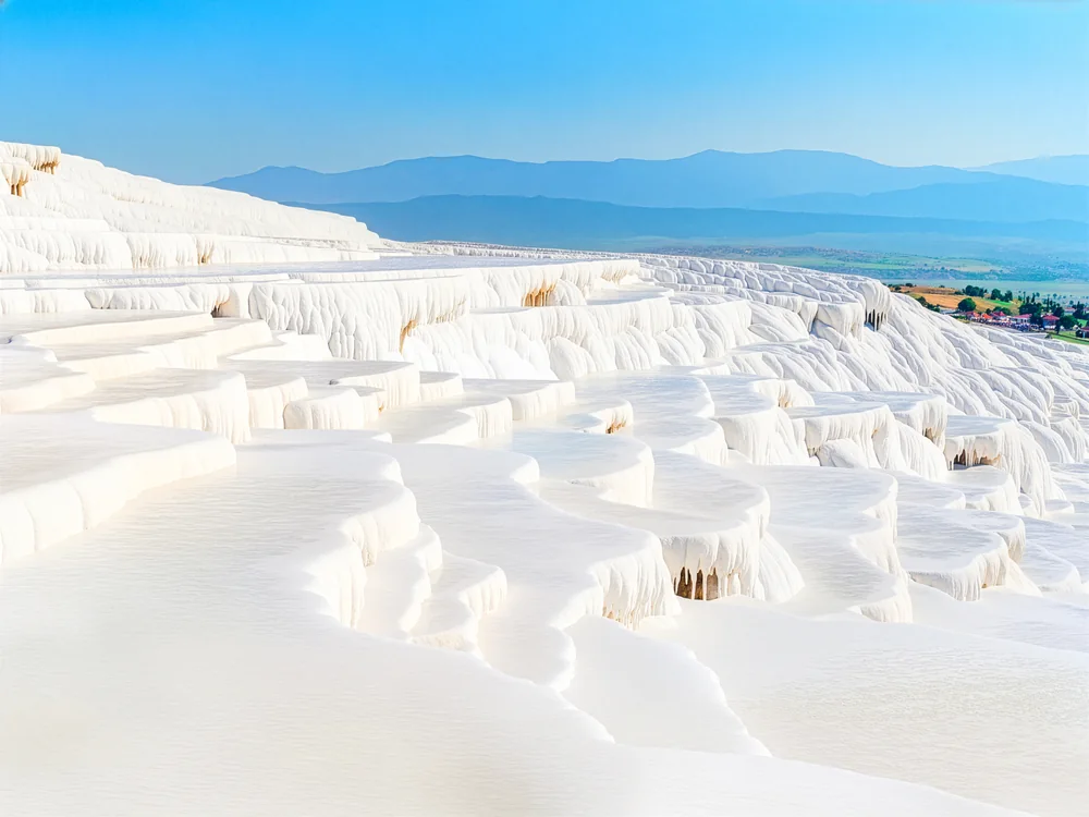 Suluboya Pamukkale Travertenleri Kanvas Tablo