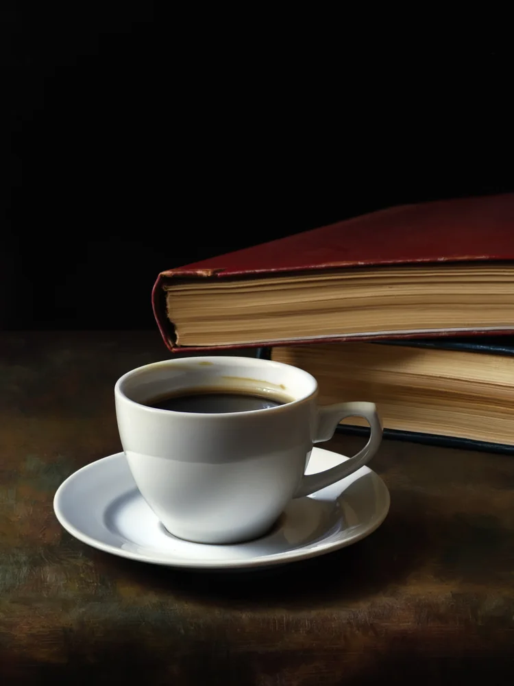 Fincan ve Kitap V Kanvas Tablo