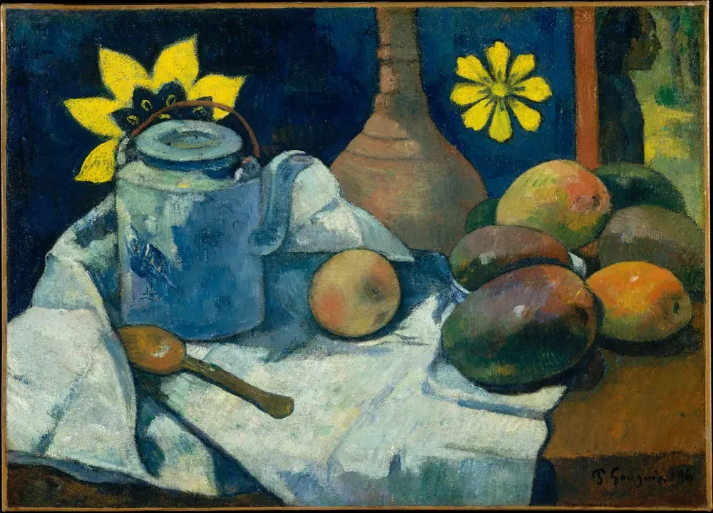 Gauguin Çaydanlık ve Meyveli Natürmort Kanvas Tablo
