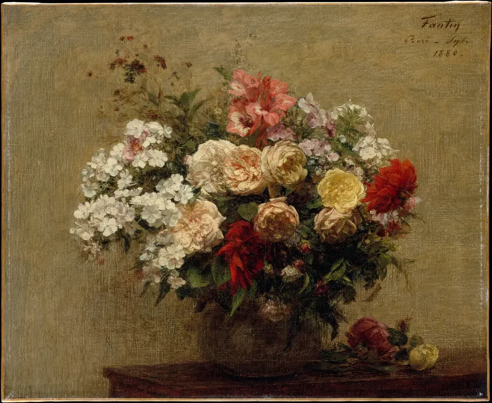 Henri Fantin-Latour Yaz Çiçekleri Kanvas Tablo