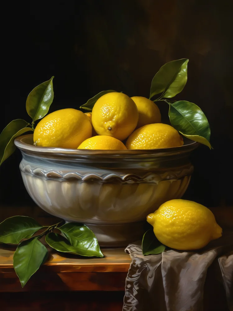 Limon Natürmort VI Kanvas Tablo