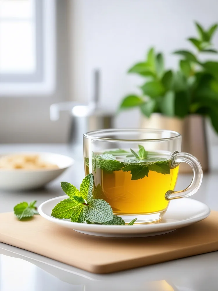 Modern Bitki Çayı Kanvas Tablo