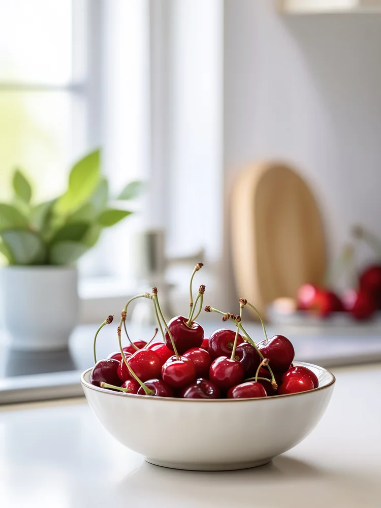 Modern Kirazlar VI Kanvas Tablo