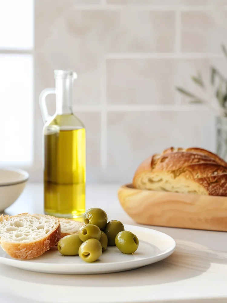 Modern Zeytin ve Zeytinyağı VI Kanvas Tablo