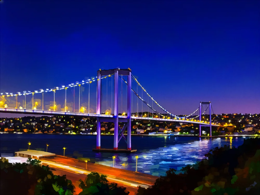 Boğaz Köprüsü Kanvas Tablo