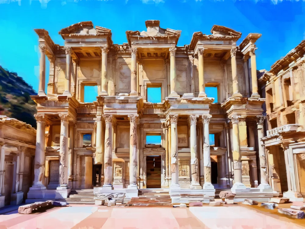 Efes Celsus Kütüphanesi Kanvas Tablo