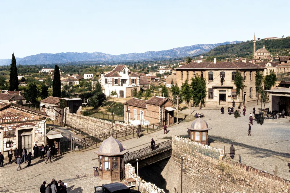 Eski Aydın Fotoğrafı Köprü ve Meydan Kanvas Tablo