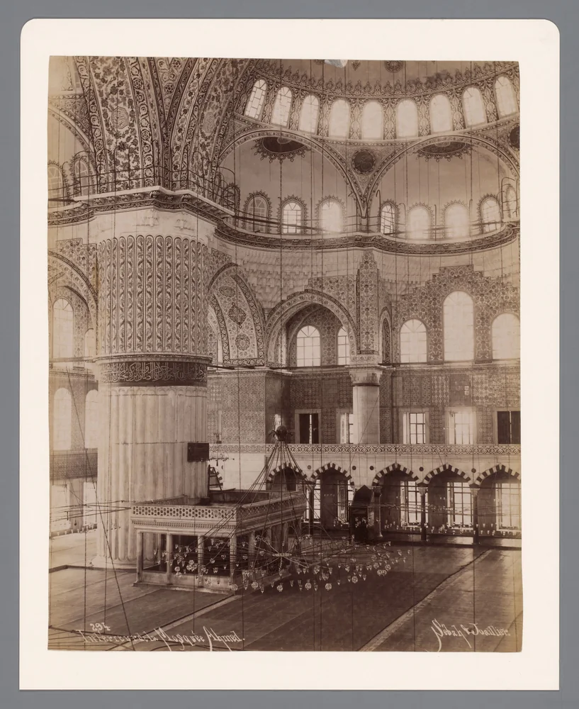 Eski İstanbul Sultanahmet Camii İçi Kanvas Tablo