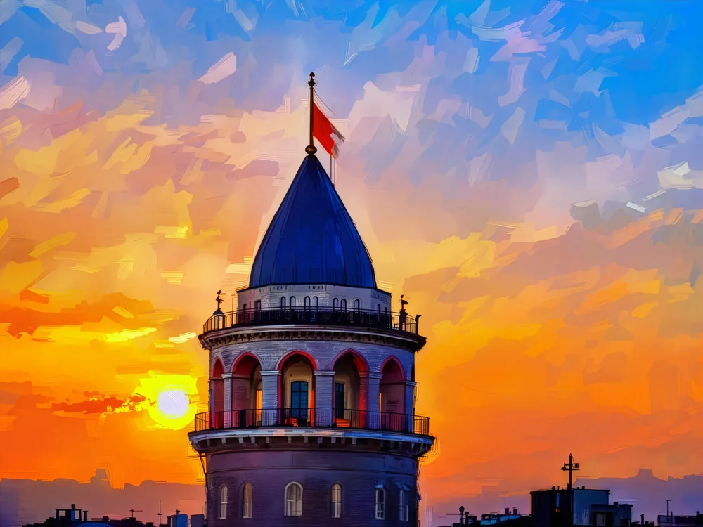 Galata Kulesi Kanvas Tablo