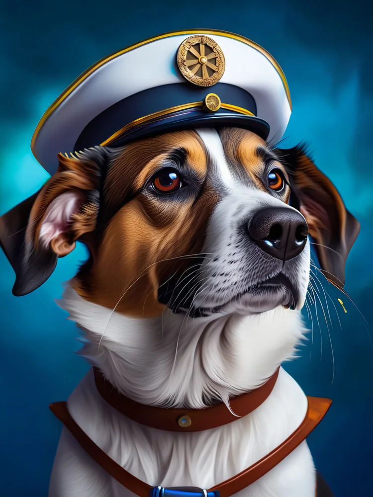 Kaptan Köpek Kanvas Tablo