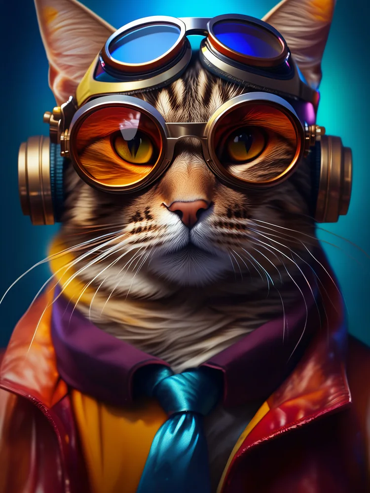 Pilot Kedi Kanvas Tablo