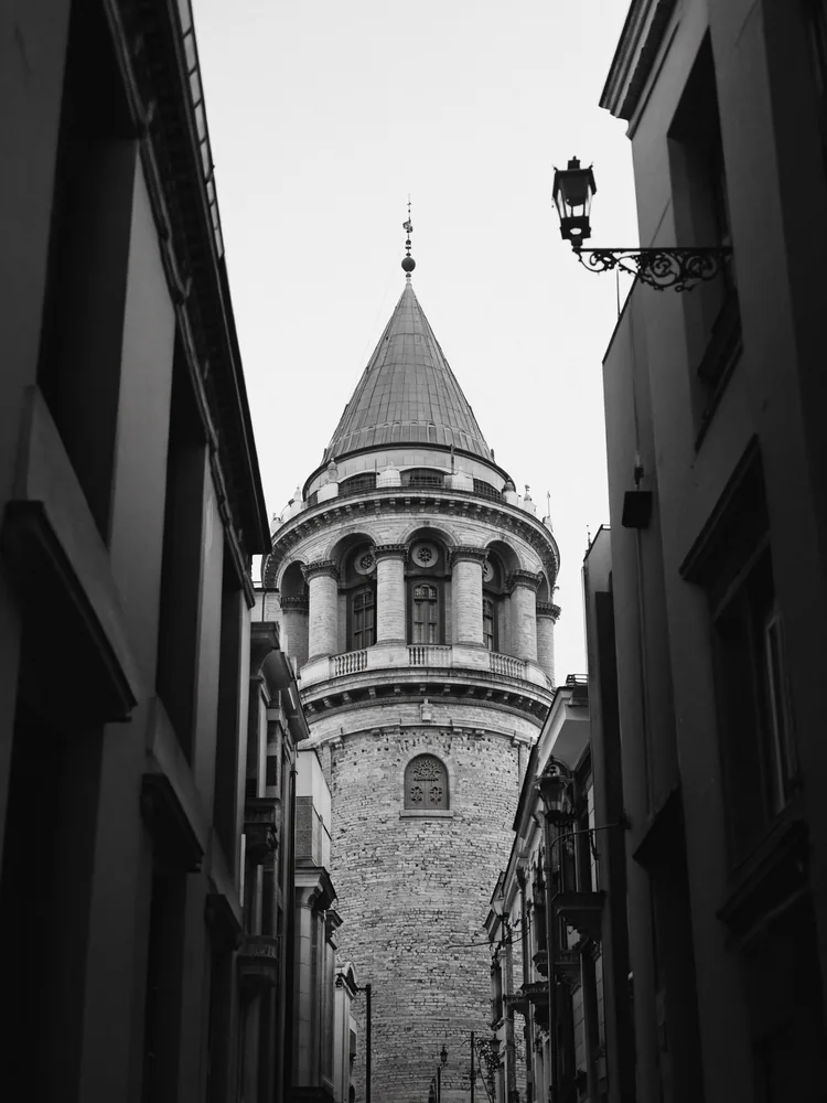 Siyah Beyaz Film Galata Kulesi Kanvas Tablo