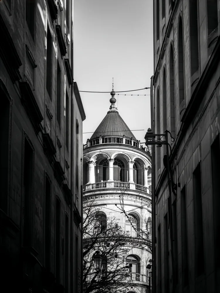 Siyah Beyaz Galata Kulesi Kanvas Tablo