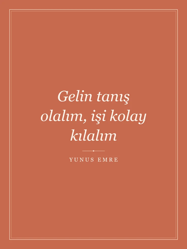 “Gelin tanış olalım, işi kolay kılalım” Yazılı Tablo — Terrakota
