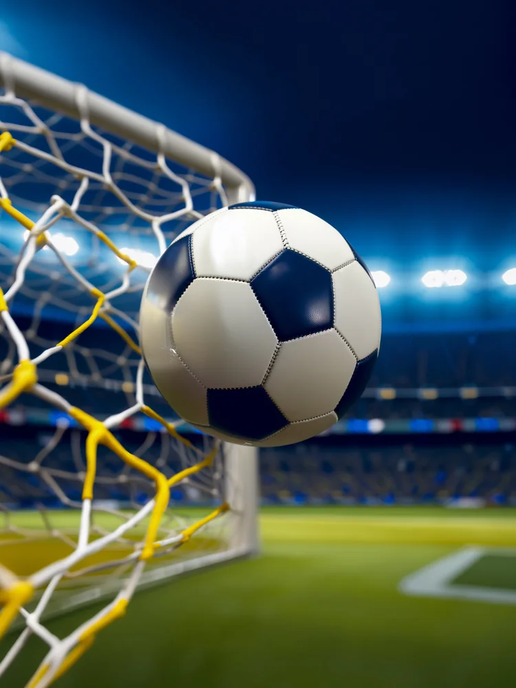 Sarı Lacivert Gol Anı Kanvas Tablo