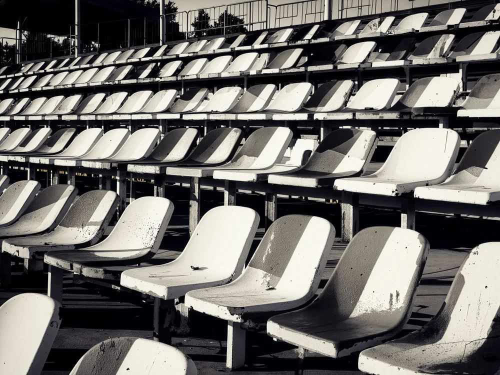 Siyah Beyaz Efsane Tribün Kanvas Tablo