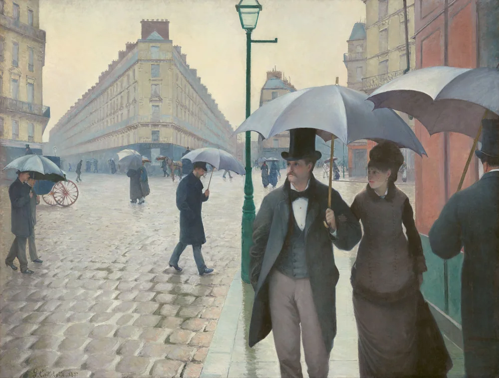 Caillebotte Paris Sokağı, Yağmurlu Gün Kanvas Tablo
