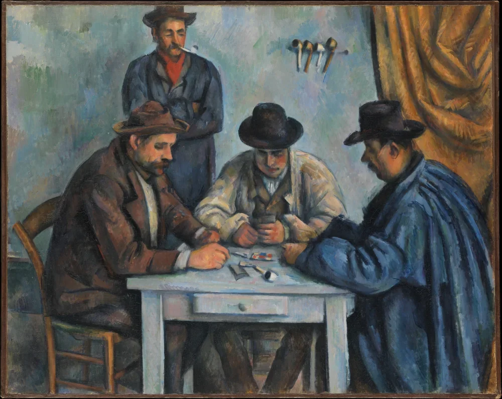 Cézanne Kâğıt Oynayanlar Kanvas Tablo