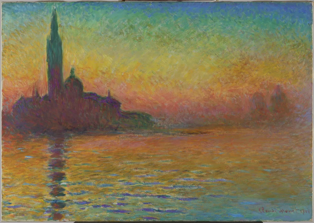 Monet Alacakaranlıkta San Giorgio Maggiore Kanvas Tablo