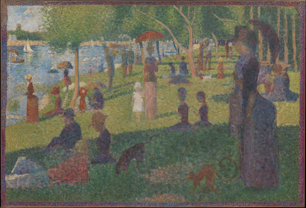Seurat Grande Jatte Adasında Pazar Günü Etüdü Kanvas Tablo