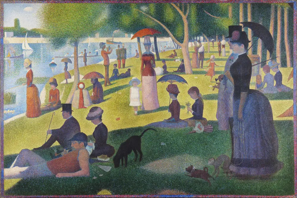 Seurat La Grande Jatte Adasında Bir Pazar Kanvas Tablo