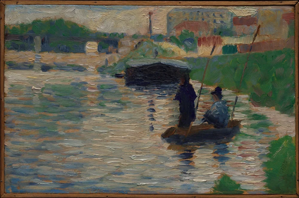 Seurat Sen Nehri Manzarası Kanvas Tablo