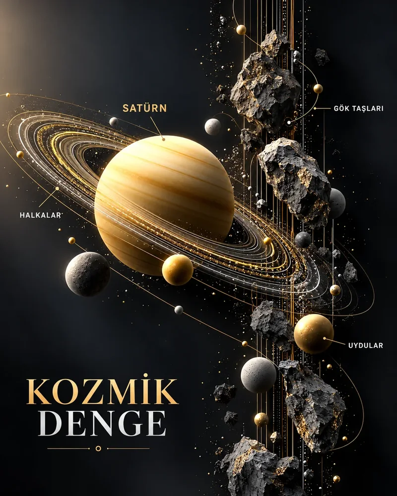 Kozmik Denge Güneş Sistemi II Kanvas Tablo