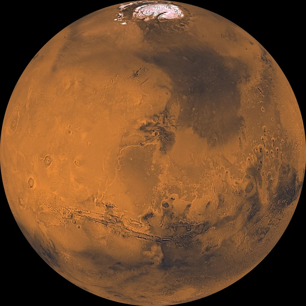 Mars Valles Marineris Viking Görüntüsü Kanvas Tablo