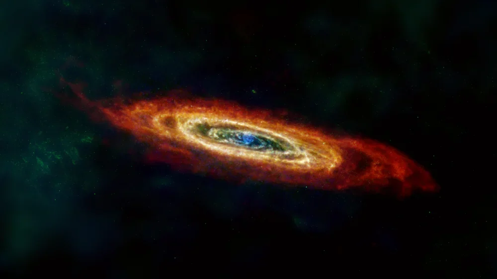 NASA Andromeda Galaksisi Çok Dalgaboyu Kanvas Tablo