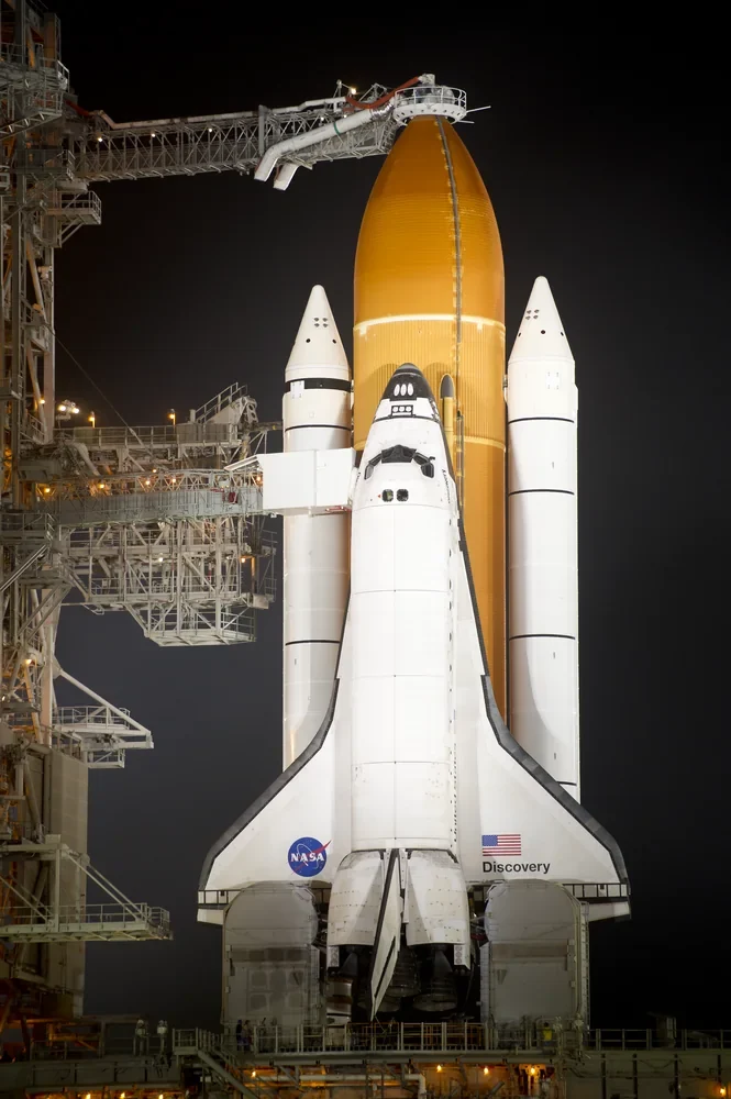 NASA Fırlatmaya Hazır Uzay Mekiği Kanvas Tablo