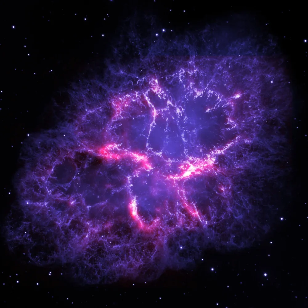NASA Herschel Yengeç Bulutsusu Mor Kanvas Tablo