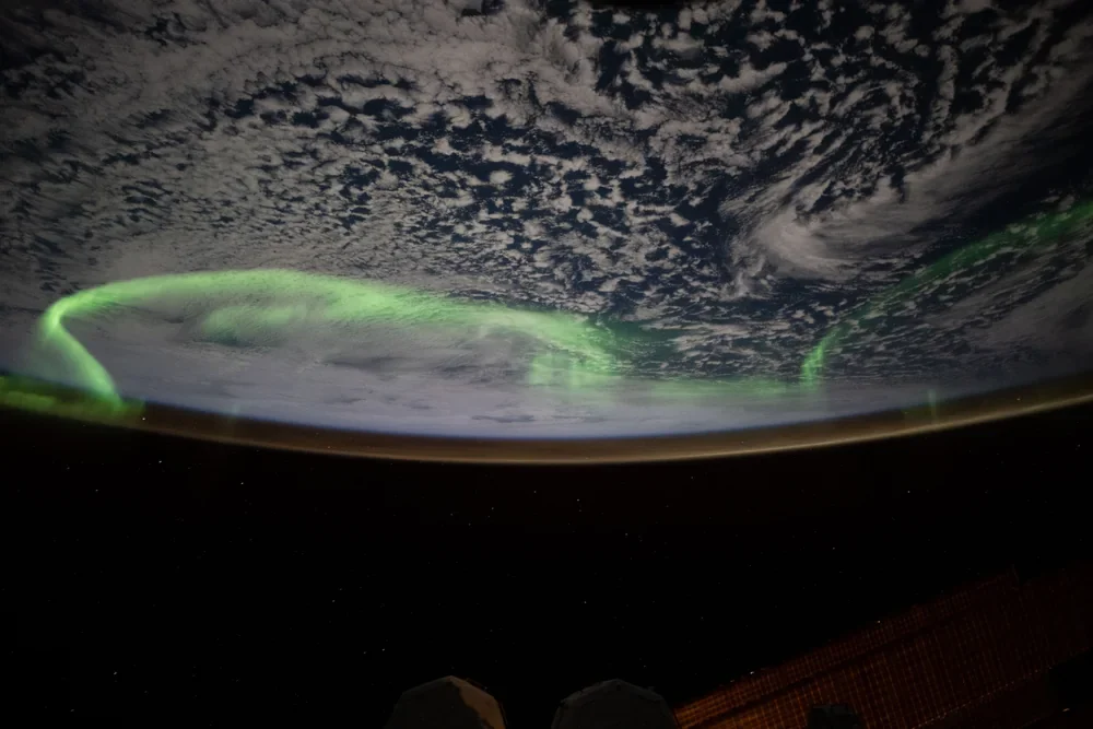 NASA ISS Hint Okyanusu Üzerinde Güney Işıkları Kanvas Tablo