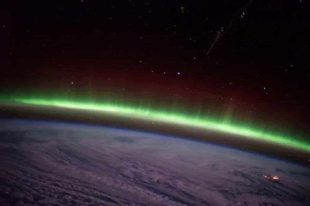 NASA ISS Uzay İstasyonundan Kutup Işıkları Kanvas Tablo