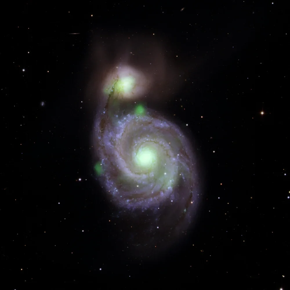 NASA NuSTAR Girdap Galaksisi M51 Kanvas Tablo