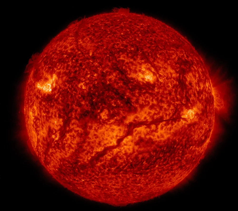 NASA SDO Güneş'te Dev Filament Kanvas Tablo
