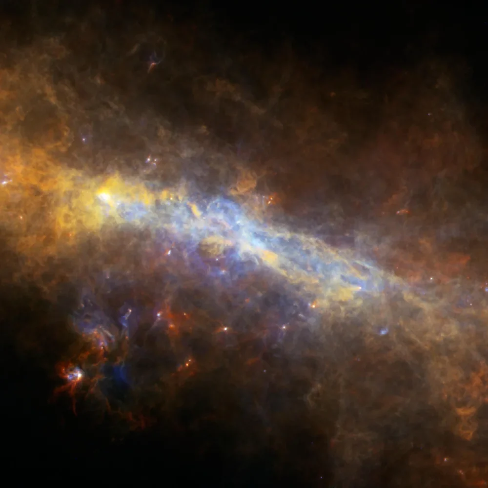 NASA Spitzer Andromeda Galaksisi Halkası Kanvas Tablo