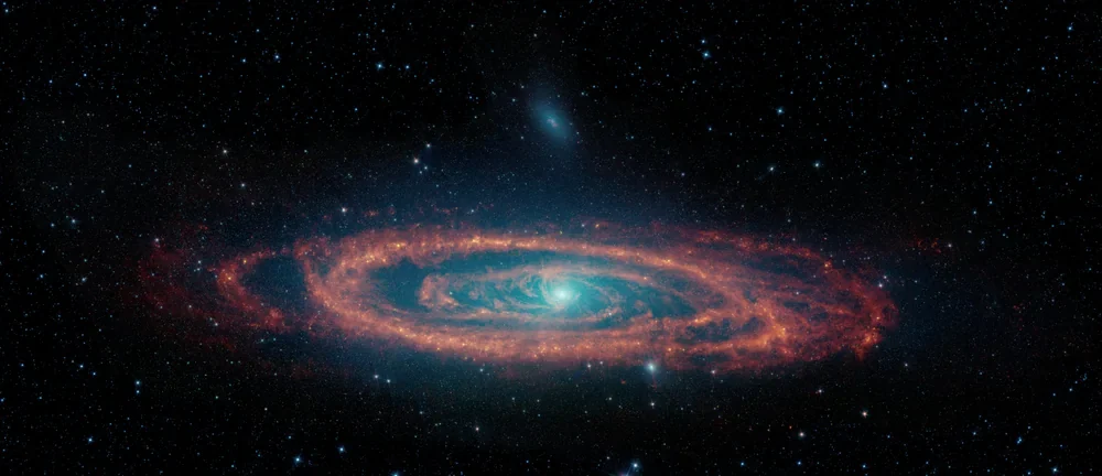 NASA Spitzer Andromeda Galaksisi Kızılötesi Kanvas Tablo