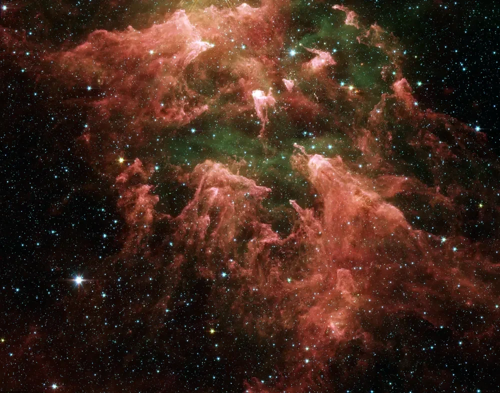 NASA Spitzer Eta Karina Sütunları Kanvas Tablo