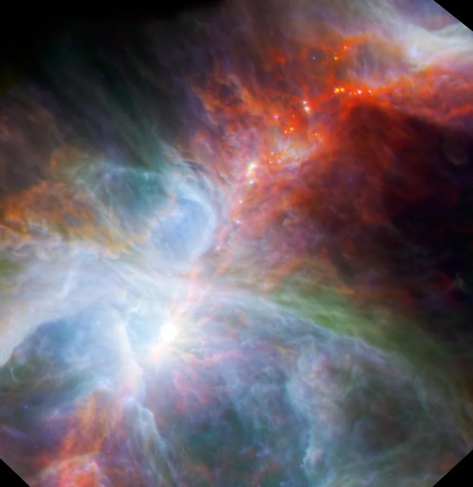 NASA Spitzer Orion'un Kızılötesi Gökkuşağı Kanvas Tablo