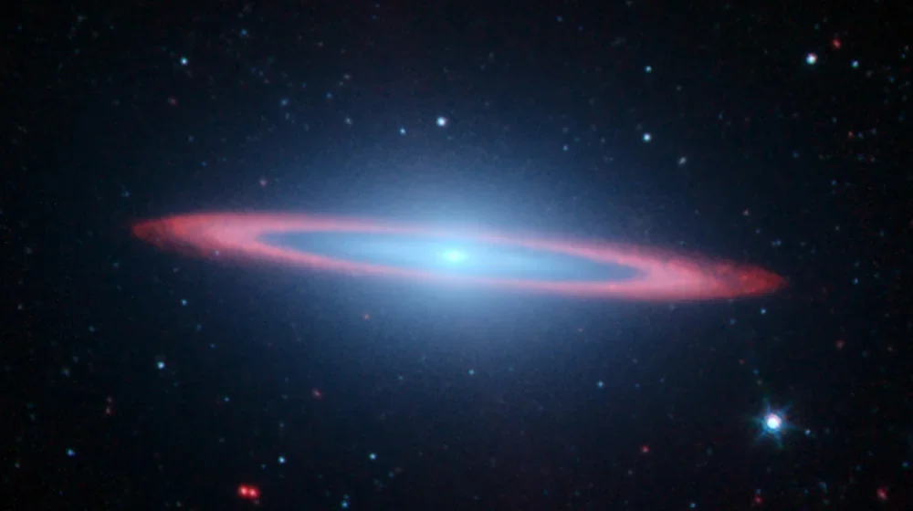 NASA Spitzer Sombrero Galaksisi Kızılötesi Kanvas Tablo
