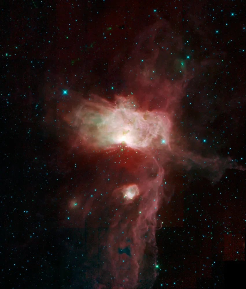 NASA WISE Orion Kuşağında Alev Bulutsusu Kanvas Tablo